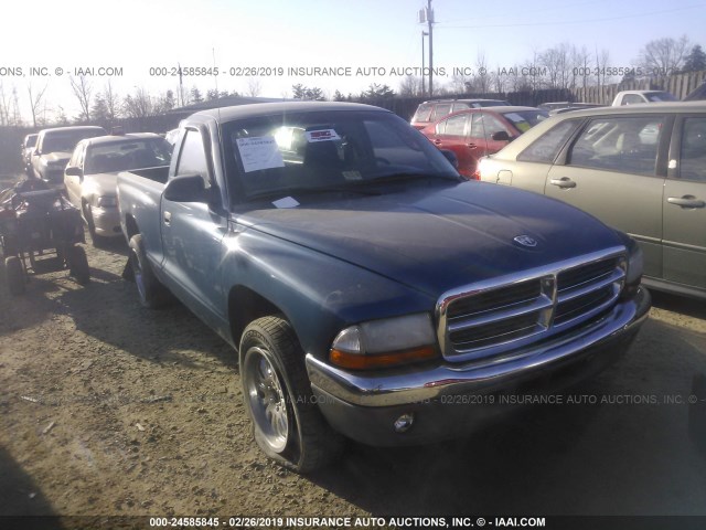 1D7FL46K74S612391 - 2004 DODGE DAKOTA SLT BLUE photo 1