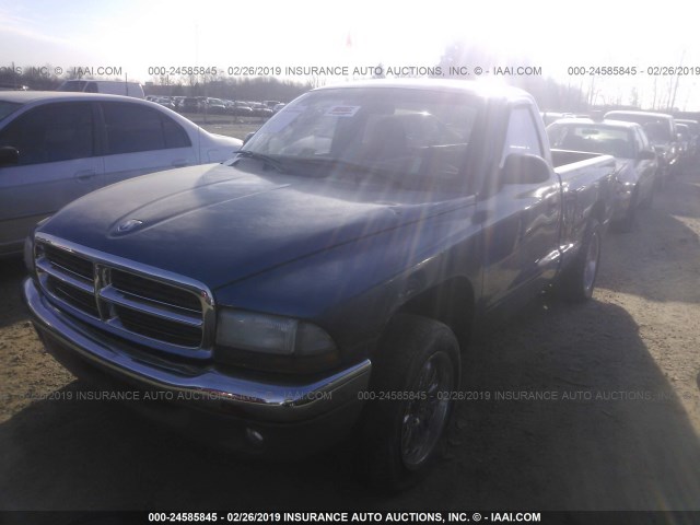 1D7FL46K74S612391 - 2004 DODGE DAKOTA SLT BLUE photo 2