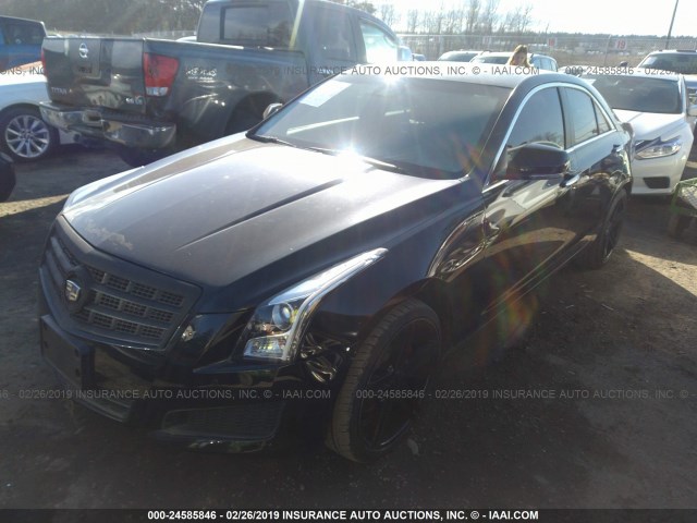 1G6AH5SXXD0140361 - 2013 CADILLAC ATS LUXURY BLACK photo 2