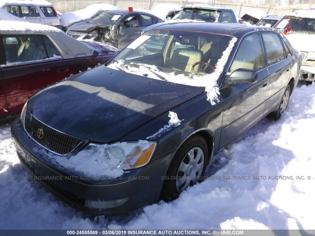 4T1BF28B63U295509 - 2003 TOYOTA AVALON XL/XLS GREEN photo 2