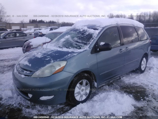 5TDZK23CX8S172838 - 2008 TOYOTA SIENNA CE/LE BLUE photo 2