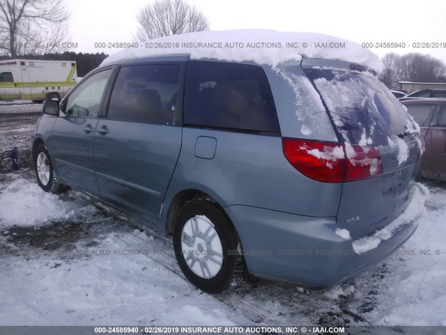 5TDZK23CX8S172838 - 2008 TOYOTA SIENNA CE/LE BLUE photo 3