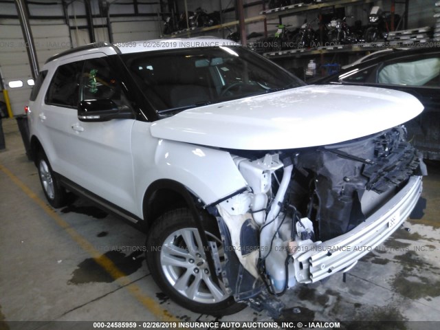 1FM5K8D81JGA56970 - 2018 FORD EXPLORER XLT WHITE photo 1