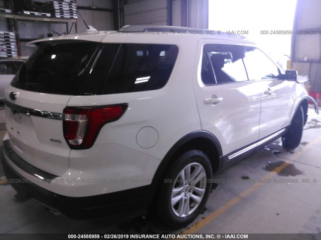 1FM5K8D81JGA56970 - 2018 FORD EXPLORER XLT WHITE photo 4