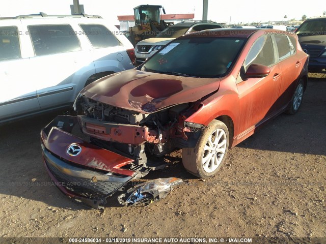 JM1BL1K69B1494136 - 2011 MAZDA 3 S RED photo 2