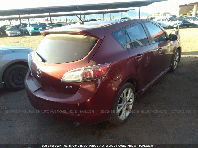 JM1BL1K69B1494136 - 2011 MAZDA 3 S RED photo 4