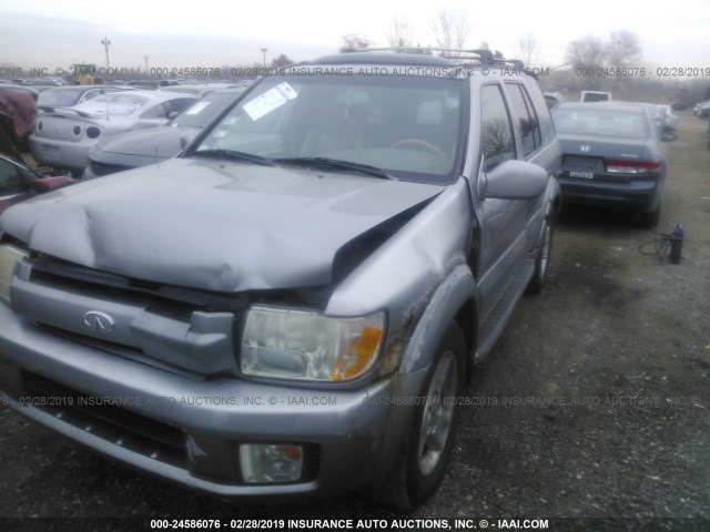 JNRDR09Y01W221435 - 2001 INFINITI QX4 SILVER photo 2