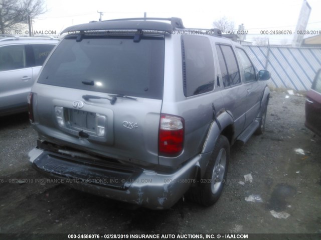 JNRDR09Y01W221435 - 2001 INFINITI QX4 SILVER photo 4