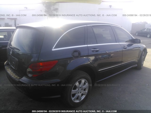 4JGCB56E58A078248 - 2008 MERCEDES-BENZ R 350 BLACK photo 4