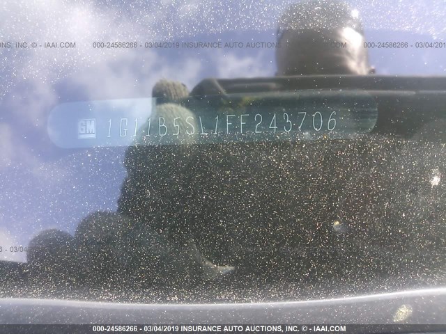 1G11B5SL1FF243706 - 2015 CHEVROLET MALIBU LS BLACK photo 9