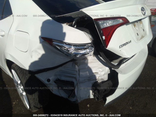 5YFBURHE7FP309755 - 2015 TOYOTA COROLLA L/LE/LE PLS/PRM/S/S PLS WHITE photo 6