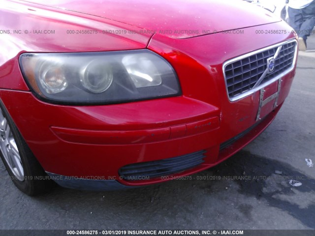 YV1MS382162202484 - 2006 VOLVO S40 2.4I RED photo 6