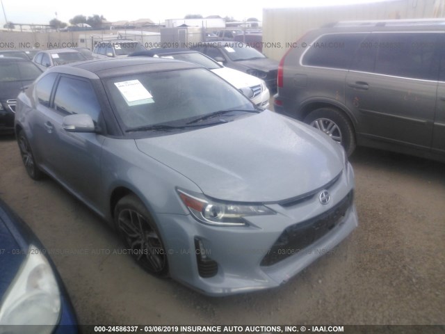 JTKJF5C77E3083983 - 2014 TOYOTA SCION TC GRAY photo 1
