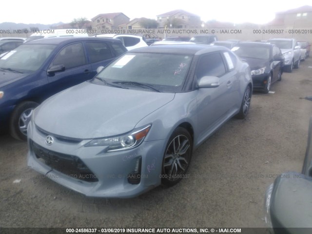 JTKJF5C77E3083983 - 2014 TOYOTA SCION TC GRAY photo 2