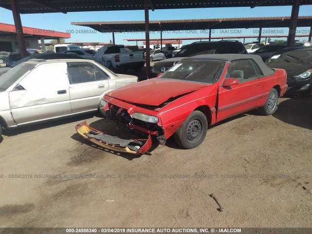 1C3EU4539SF655329 - 1995 CHRYSLER LEBARON GTC RED photo 2