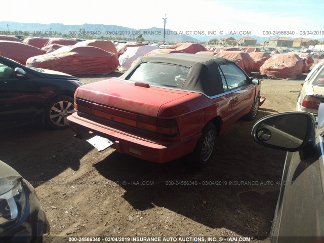 1C3EU4539SF655329 - 1995 CHRYSLER LEBARON GTC RED photo 4