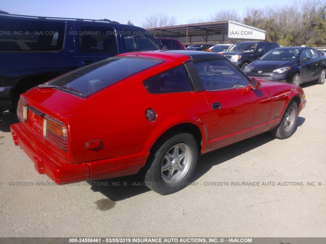 JN1HZ04S8DX574592 - 1983 DATSUN 280ZX RED photo 4