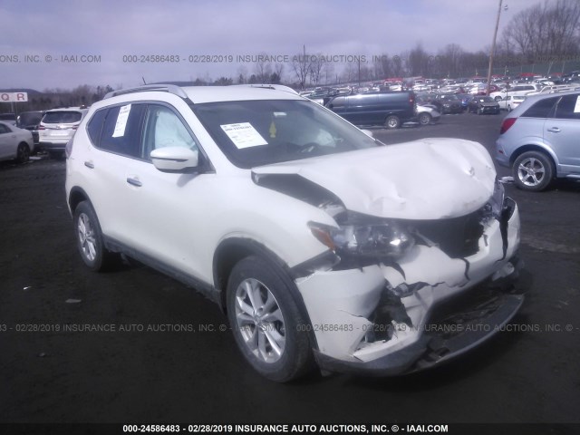 KNMAT2MV5GP638906 - 2016 NISSAN ROGUE S/SL/SV WHITE photo 1