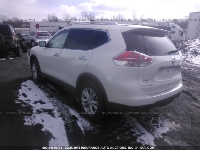 KNMAT2MV5GP638906 - 2016 NISSAN ROGUE S/SL/SV WHITE photo 3