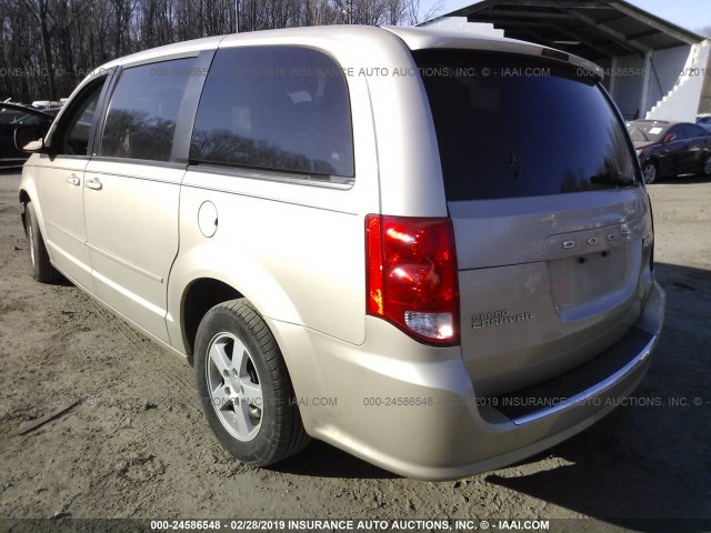 2C4RDGCG8DR528524 - 2013 DODGE GRAND CARAVAN SXT GOLD photo 3