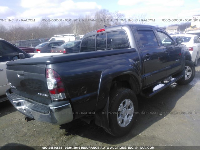 3TMLU4EN1EM160356 - 2014 TOYOTA TACOMA DOUBLE CAB 灰色 照片 4