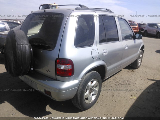 KNDJB723625155155 - 2002 KIA SPORTAGE SILVER photo 4