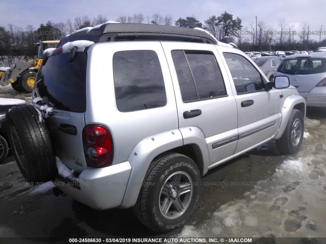 1J4GL38K34W185168 - 2004 JEEP LIBERTY RENEGADE SILVER photo 4