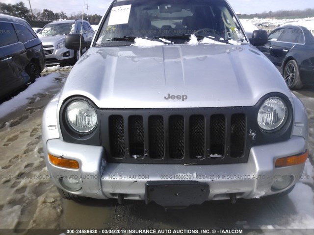 1J4GL38K34W185168 - 2004 JEEP LIBERTY RENEGADE SILVER photo 6