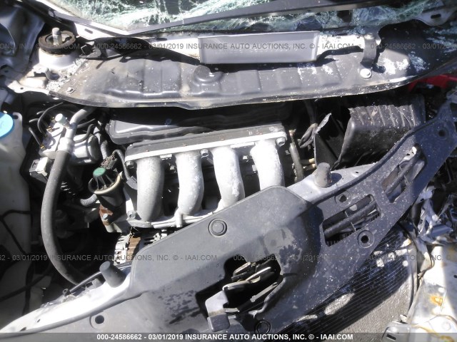 JHMGE8H38DC003678 - 2013 HONDA FIT SILVER photo 10