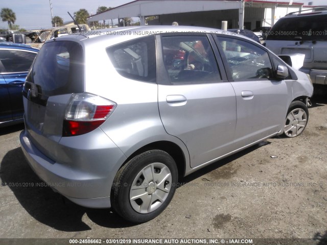 JHMGE8H38DC003678 - 2013 HONDA FIT SILVER photo 4