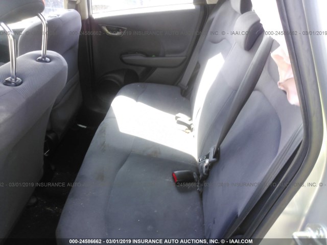 JHMGE8H38DC003678 - 2013 HONDA FIT SILVER photo 8