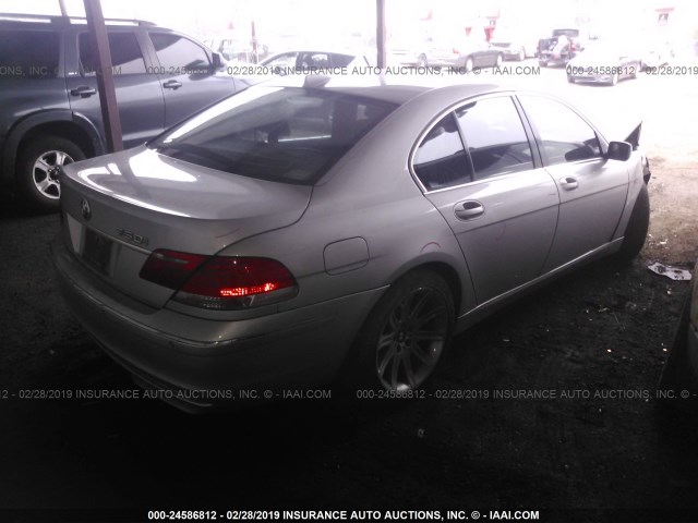 WBAHL83526DT04509 - 2006 BMW 750 I SILVER photo 4