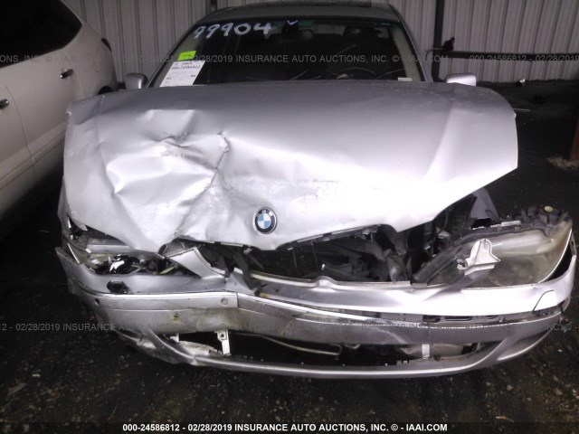 WBAHL83526DT04509 - 2006 BMW 750 I SILVER photo 6