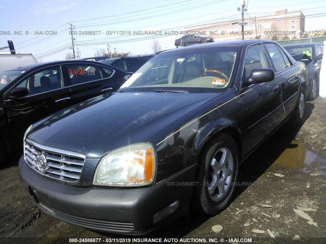 1G6KE57Y7YU344600 - 2000 CADILLAC DEVILLE DHS BLUE photo 2