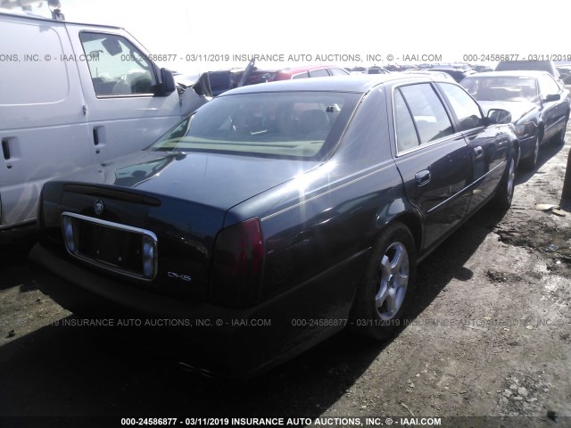 1G6KE57Y7YU344600 - 2000 CADILLAC DEVILLE DHS BLUE photo 4