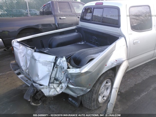 5TEHN72N84Z428152 - 2004 TOYOTA TACOMA DOUBLE CAB 银色 照片 6