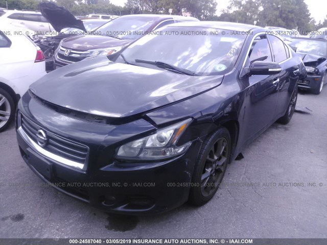 1N4AA5AP3CC828739 - 2012 NISSAN MAXIMA S/SV BLACK photo 2