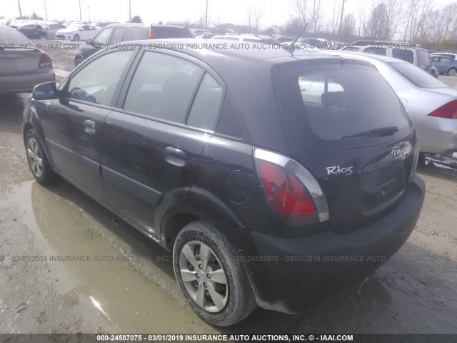 KNADE163586304943 - 2008 KIA RIO 5 SX BLACK photo 3