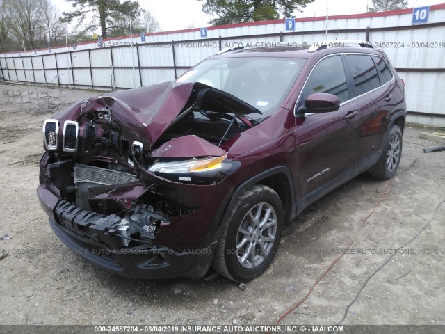 1C4PJLLB9JD621872 - 2018 JEEP CHEROKEE LATITUDE PLUS BURGUNDY photo 2