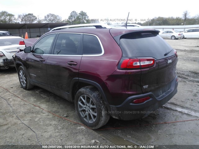 1C4PJLLB9JD621872 - 2018 JEEP CHEROKEE LATITUDE PLUS BURGUNDY photo 3