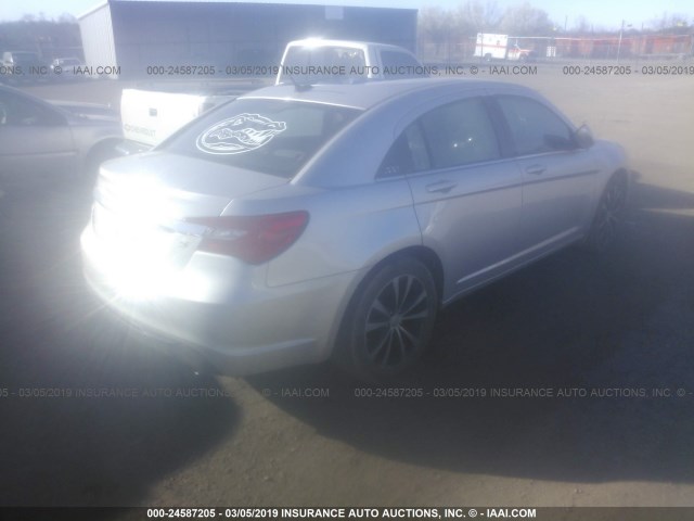 1C3CCBBGXCN250688 - 2012 CHRYSLER 200 TOURING SILVER photo 4