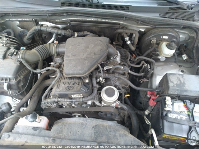 5TFTX4CN0BX002901 - 2011 TOYOTA TACOMA ACCESS CAB ვერცხლისფერი ფოტო 10