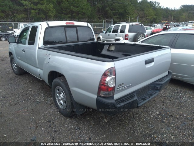 5TFTX4CN0BX002901 - 2011 TOYOTA TACOMA ACCESS CAB ვერცხლისფერი ფოტო 3