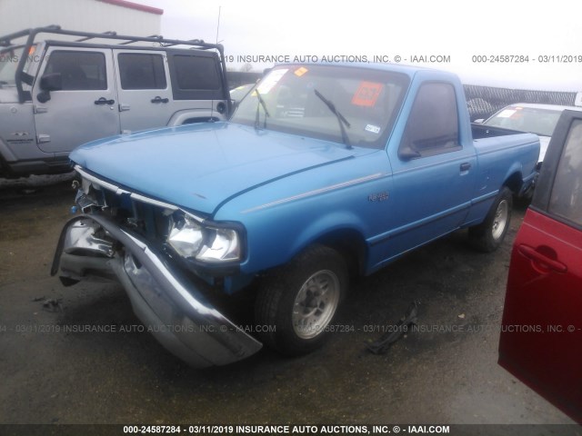 1FTCR10A9SUA22737 - 1995 FORD RANGER BLUE photo 2