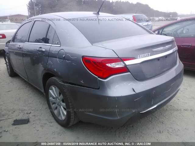 1C3CCBBB9DN765137 - 2013 CHRYSLER 200 TOURING GRAY photo 3