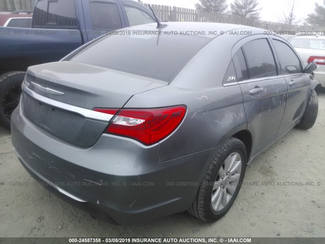 1C3CCBBB9DN765137 - 2013 CHRYSLER 200 TOURING GRAY photo 4