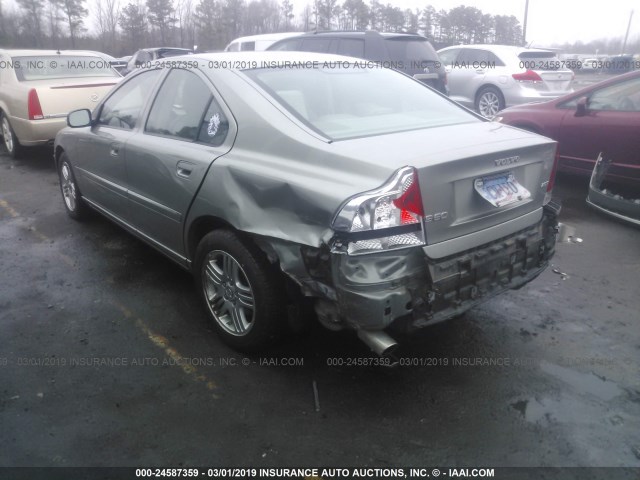 YV1RS592672634649 - 2007 VOLVO S60 2.5T Pewter photo 3