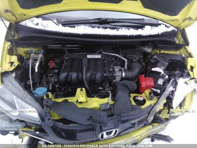 3HGGK5H89FM719853 - 2015 HONDA FIT EX/EXL YELLOW photo 10