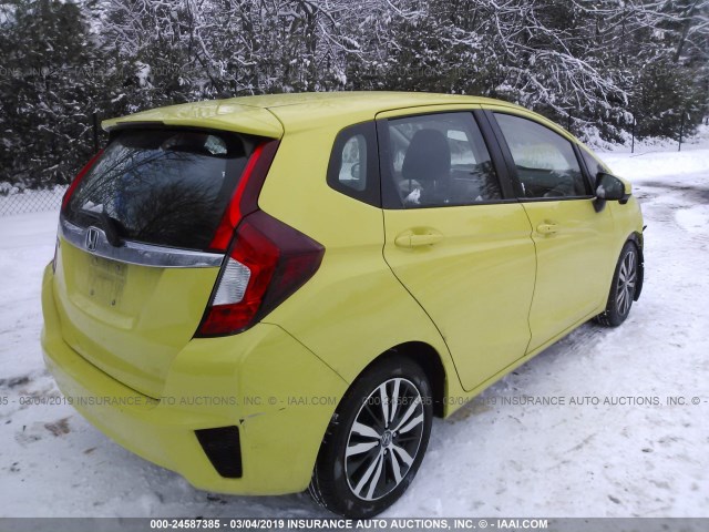 3HGGK5H89FM719853 - 2015 HONDA FIT EX/EXL YELLOW photo 4