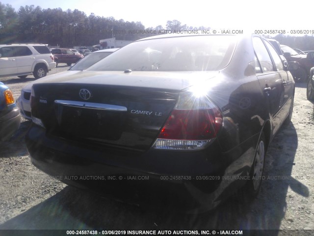 4T1BE30K76U741935 - 2006 TOYOTA CAMRY LE/XLE/SE BLACK photo 4